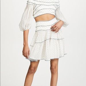 🚫SOLD🚫Zimmermann Painted Hearts Contour Skirt